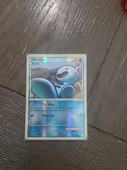 Pokemon Card - Wooper HeartGold SoulSilver 88/123 Reverse Holo LP 🔥 - Image 1