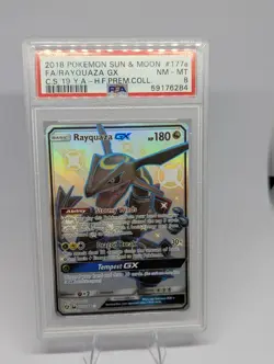 Pokemon Shiny Rayquaza GX 177a/168 Hidden Fates Premium Collection Promo PSA 8 - Image 1