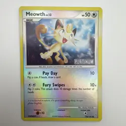 Meowth Reverse Holo Stamped 106/146 Legends Awakened 2008 LP+ Pokemon TCG - Image 1