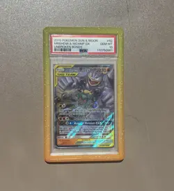 2019 POKEMON SUN & MOON UNBROKEN BONDS #82 MARSHADOW & MACHAMP GX PSA 10 - Image 1