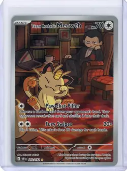 TEAM ROCKET'S MEOWTH POKEMON SV10: DESTINED RIVALS #203/182 ILLUSTRATION RARE - Image 1