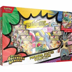 Pokemon Ascended Heroes Premium Poster Collection Mega Lucario Ex - New & SEALED - Image 1