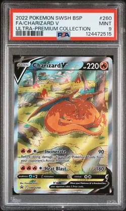 Charizard V 2022 Pokemon Swsh Black Star Promo #260 PSA 9 - Image 1