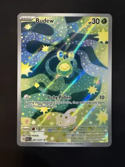 Pokemon Budew Full Art Holo Card 221/217 ASC 2026 Basic Plant Nintendo - Image 1