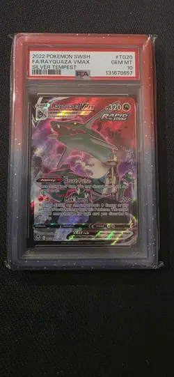 PSA 10 RAYQUAZA VMAX TG20/TG30 FULL ART SILVER TEMPEST POKEMON - Image 2