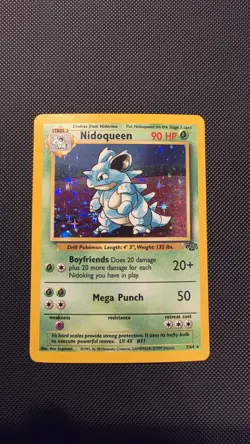 Nidoqueen Holo Jungle 7/64 LP Vintage WOTC Pokemon Card 1999 - Image 1