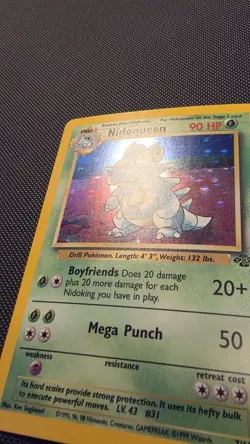 Nidoqueen Holo Jungle 7/64 LP Vintage WOTC Pokemon Card 1999 - Image 2