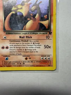 Dark Charizard 4/82 Holo Team Rocket Vintage Pokemon Card Rare - Image 3