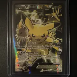 Pokemon TCG Pikachu EX XY124 XY Promo Full Art Holo Basic 130HP English - Image 1