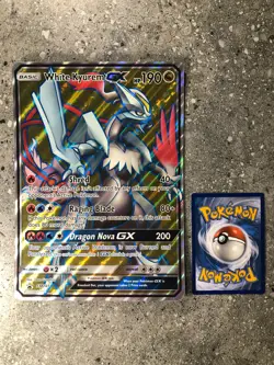 Pokemon TCG White Kyurem GX SM141 Full Art Black Star Promo JUMBO / OVERSIZE - Image 1