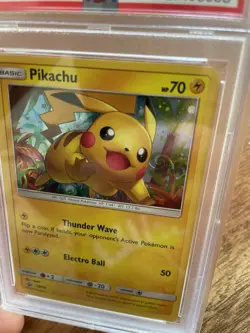 2017 POKEMON SM BLACK STAR PROMO SHINING LEGENDS PIN COLL PIKACHU-HOLO PSA 9 - Image 2