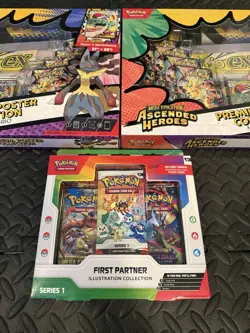 Pokemon TCG Ascended Heroes & First Partner Illustration Collection 3 Boxes - Image 2