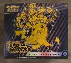 Pokemon TCG Surging Sparks Pikachu Sealed ETB Elite Trainer Box NEW MINT - Image 1