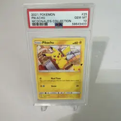 2021 Pokemon Mcdonalds Collection # 25 Pikachu Non Holo PSA 10 Card GEM MINT! - Image 1