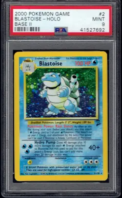 2000 Pokemon Blastoise Holo 2/130 PSA 9 (Base Set 2) - Image 1