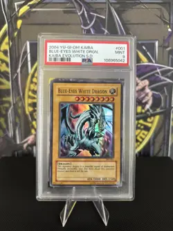 Blue-Eyes White Dragon *PSA MINT 9* SKE-001 *Super Rare* 2004 *Vintage* Yugioh - Image 1