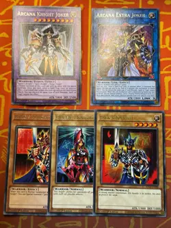 YUGIOH POKER KNIGHT SET ARCANA JOKER, QUEEN'S/KING'S/JACK'S KNIGHT NM KICO-EN029 - Image 1