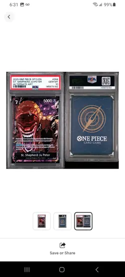 One Piece Card Game TCG St. Shepherd Ju Peter OP13-084 Alt Art PSA 10 - Image 4