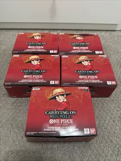 One Piece Carrying On His Will Booster Box OP-13 English *Empty* box only x5 - Image 1