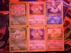 Pokemon Base Set Wizards 6 Cards Exeggcute Meowth Dewgong Bulbasaur Charmander … - Image 1
