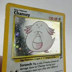 Pokemon Base Set 2 Chansey Holo Rare DAMAGED 3/130 WOTC Vintage Card - Image 4