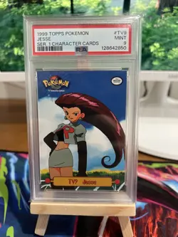 1999 TOPPS POKEMON SER 1 CHARACTER CARDS #TV9 JESSE PSA 9 - Image 1