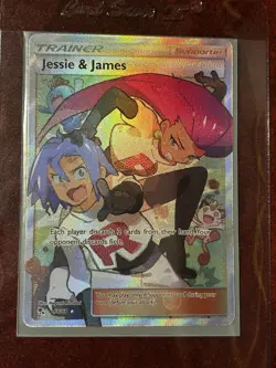 Pokemon TCG Jessie & James Trainer Full Art Ultra Rare Card 68/68 Hidden Fates - Image 1