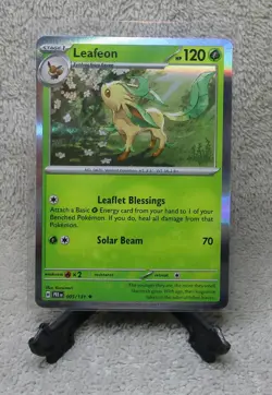 2025 Pokemon TCG Prismatic Evolutions LEAFEON Holo English Card #005/131 - Image 1
