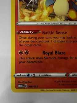 Charizard 001/015 Pokemon Card Preloved Stage 2 - Image 3