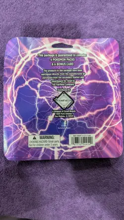Konami Pokemon TCG Lightning Set Booster 4 Packs 1 Bonus Card check pictures - Image 3