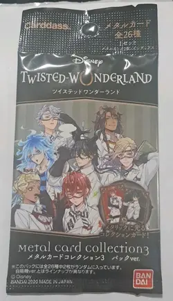 Disney Twisted Wonderland Metal Card Collection 3 Bandai Booster Pack - Image 1
