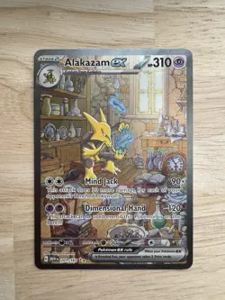 Pokemon TCG Alakazam EX 151 Holo Card Scarlet & Violet 201/165 - Image 1