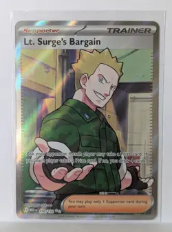Lt. Surge's Bargain 170/132- Trainer - Holo - NM - Pokemon Card TCG - Image 1