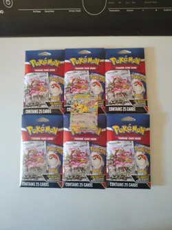 Pokemon Trading Card Game Booster Pack Bundle (6 Pack) With Pikachu - Image 1