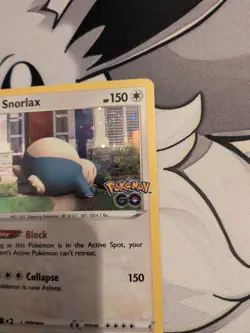 Pokemon Go TCG Snorlax Holo Rare Card 055/078 SWIRL - Image 2