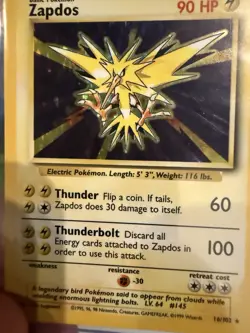 Pokemon 6 Base card lot: Gary, Ninetales, Zapdos ⚡ hitmonchan holos Base Set - Image 3
