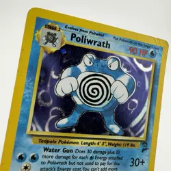 Base Set 2 Poliwrath Holo Rare 15/130 CREASED WOTC Vintage Card Pokemon TCG - Image 3