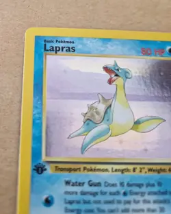 Pokemon Lapras 1st Edition Fossil Set Holo Card 10/62 - Near Mint - Image 2