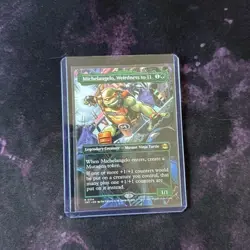 Magic The Gathering TMNT Michelangelo Weirdness to 11 Rare Card Hard Case - Image 1