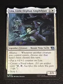 MTG Teenage Mutant Ninja Turtles Lita, Little Orphan Amphibian Foil 0019 NM - Image 1