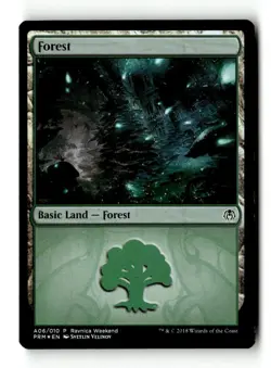 MTG | Forest - Golgari | Launch Party | Foil | MP | English | Playset (x4) - Image 1