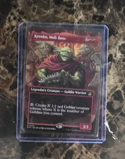 1x Krenko, Mob Boss - ANIME BORDERLESS - Ravnica Remastered pack fresh commander - Image 1