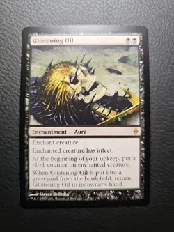 MTG Glistening Oil New Phyrexia 62/175 Regular Rare - Image 1