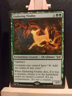 Enduring Vitality - Duskmourn: House of Horror - Rare - NM (see pics) MTG - Image 1