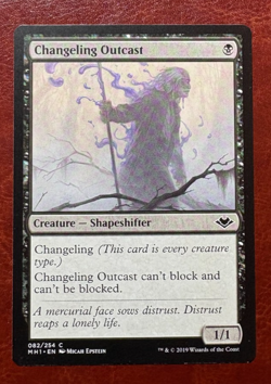 1x NM Changeling Outcast - 082/254 C MH1 - MTG Magic Never Played x1 - Image 1