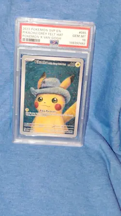 Pokemon TCG Pikachu with Grey Felt Hat Promo Card 085 Scarlet & Violet PSA 10 - Image 1