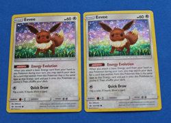 EEVEE 101/149 GENERAL MILLS PROMO SM FORBIDDEN LIGHT POKEMON HOLO 2 CARDS - Image 1