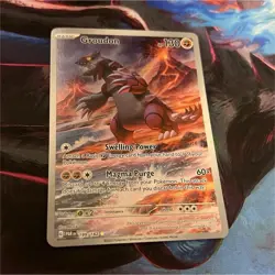 Pokemon Groudon 199/182 SV04: Paradox Rift Illustration Rare Holo English - Image 1