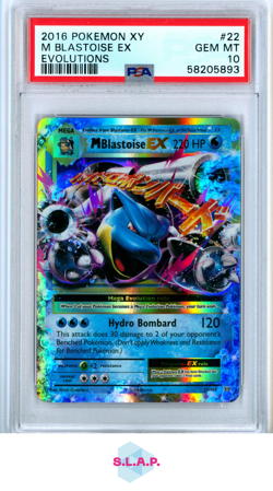 MEGA BLASTOIS EX POKEMON 22/108 2016 EVOLUTIONS HOLOFOIL ENGLISCH PSA 10 - Image 1