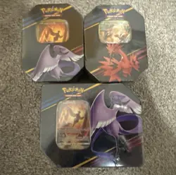 Pokemon TCG: Crown Zenith Tin Set of 3 - Articuno x2 Zapdos x1- Sealed - New - Image 1